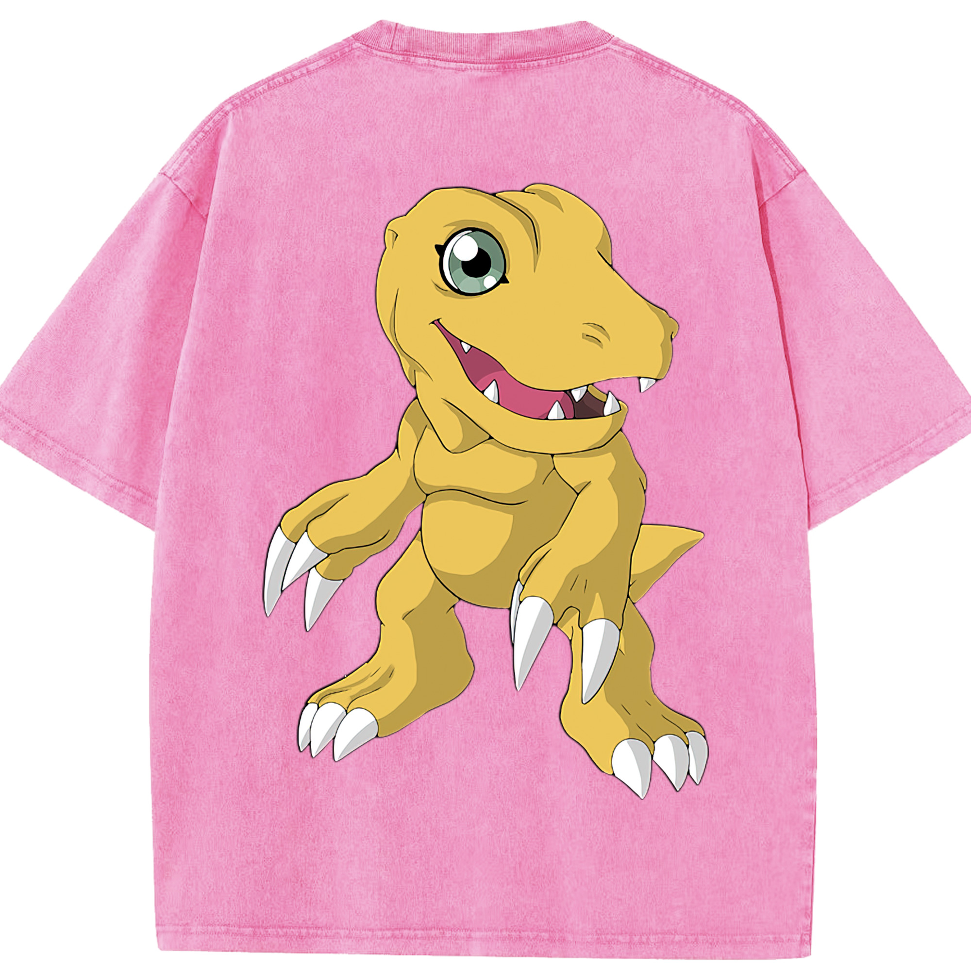 （画像用） Digimon デジタルモンスター/デジモン 綿100% ヴィンテージ風 半袖Tシャツ（背面プリント）